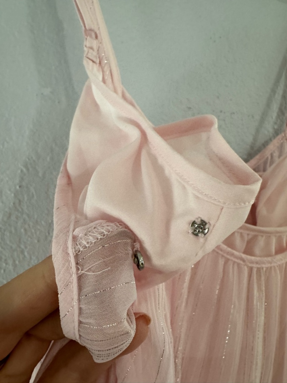 Women’s Pink Tiered Tulle Party Dress with Lining - Picture 5 of 8